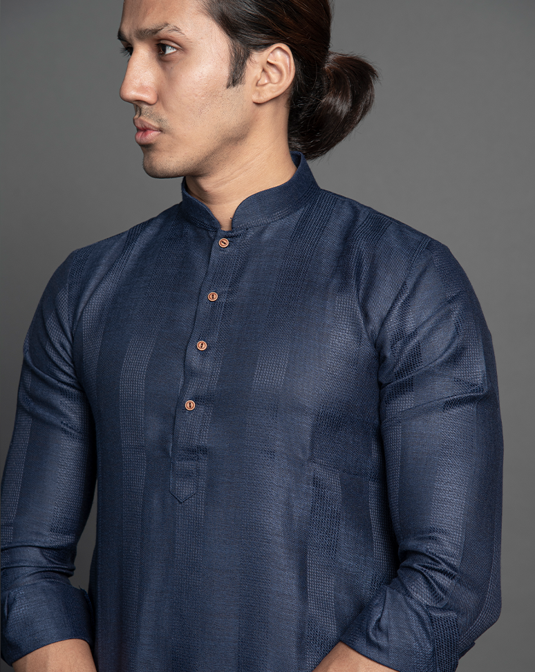 Navy Blue Kurta Set