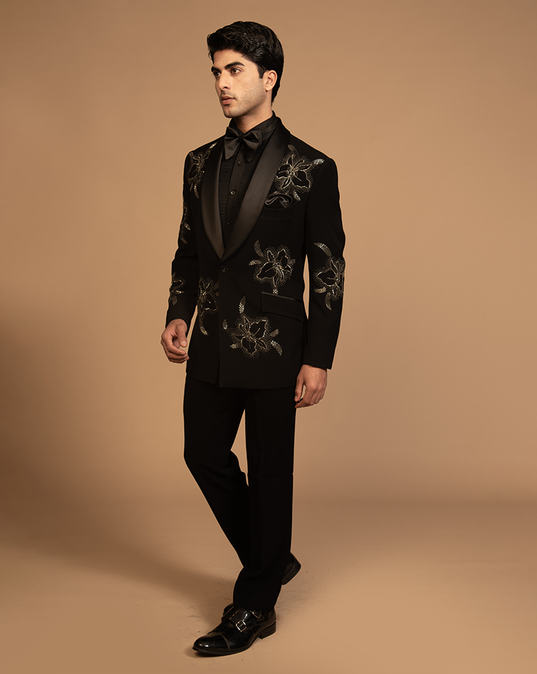 Foral Embroidered Tuxedo