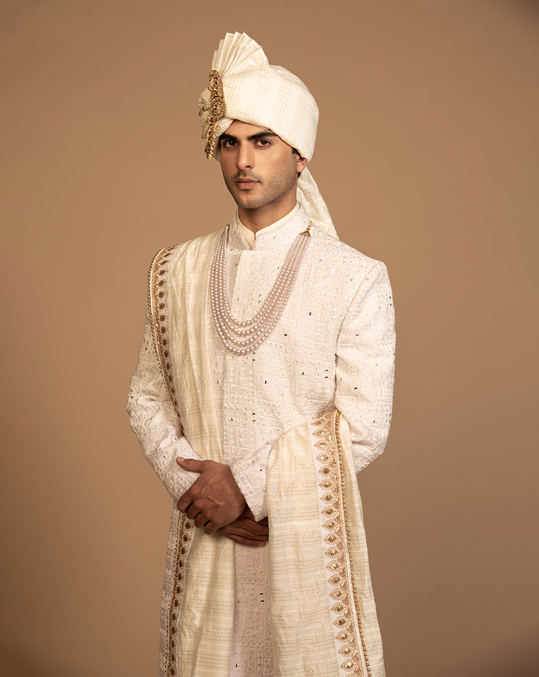 Lilac Ombrey Embroidered Sherwani