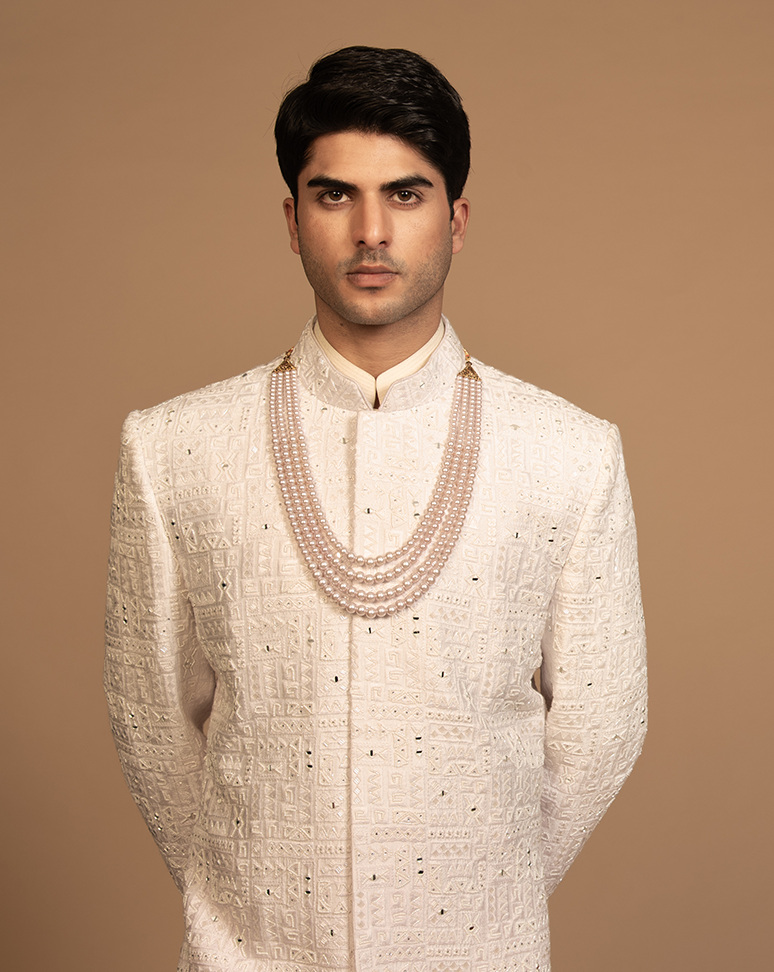 Lilac Ombrey Embroidered Sherwani