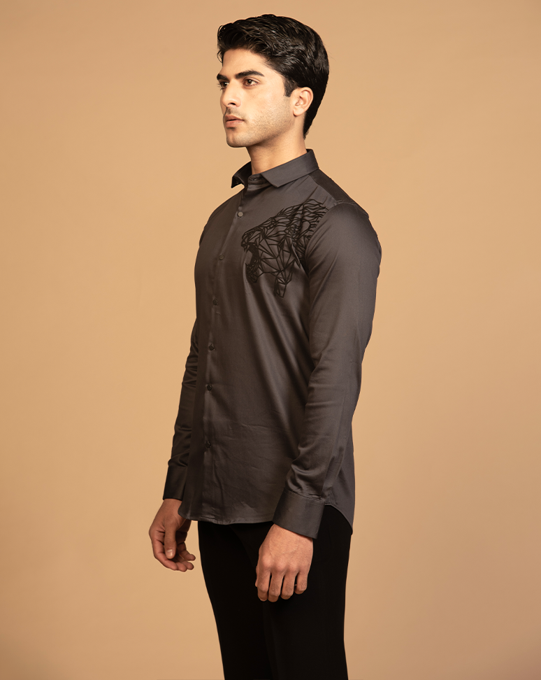 Dark Grey Designer Shirt