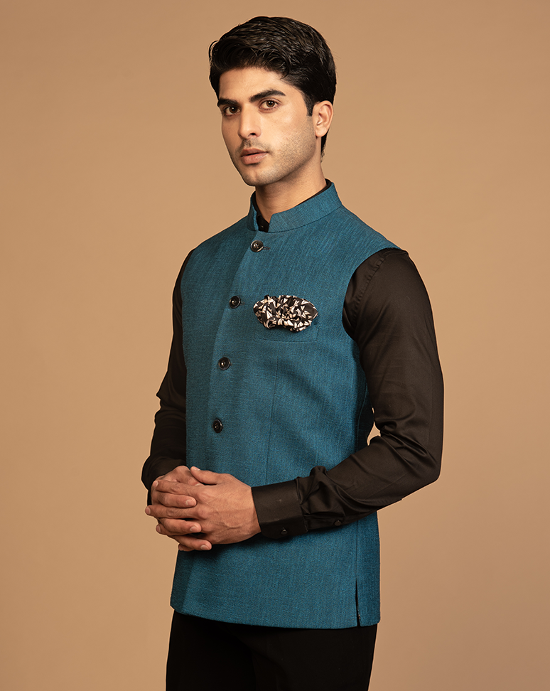 Dark Blue Nehru Jacket