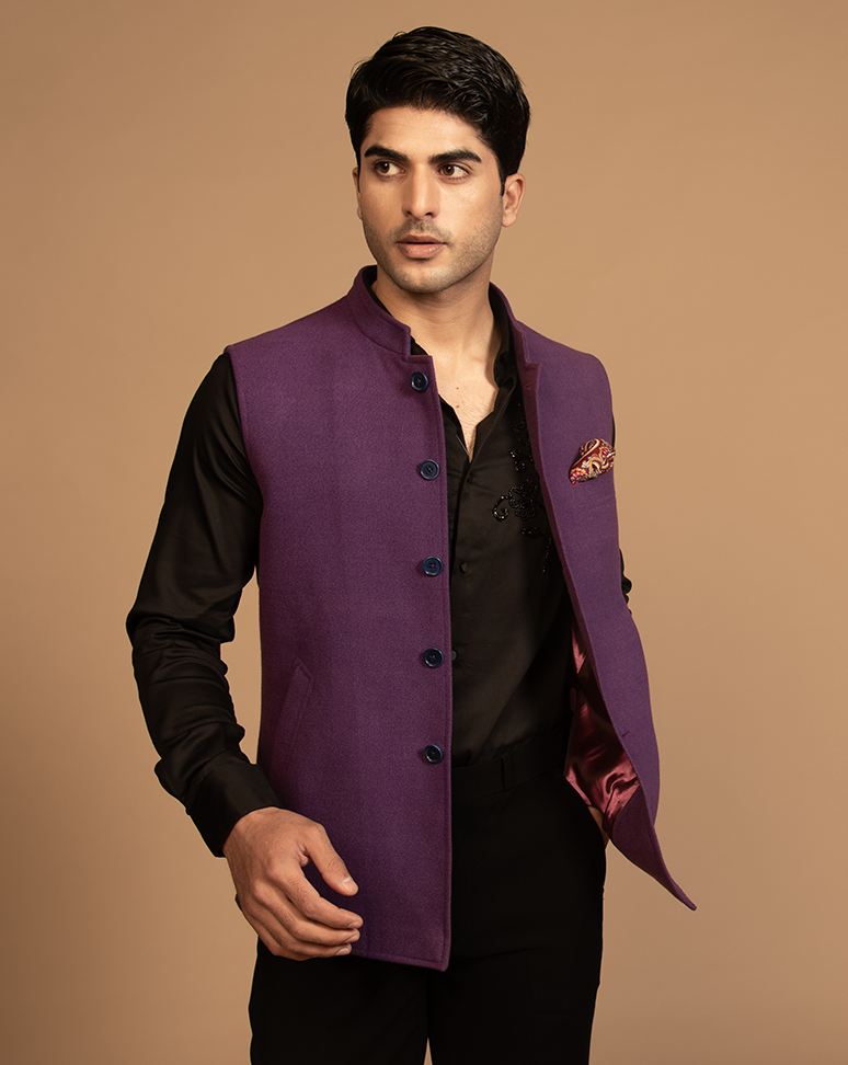 Purple Nehru Jacket